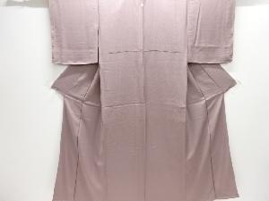 未使用品　花模様織り出し一つ紋色無地着物